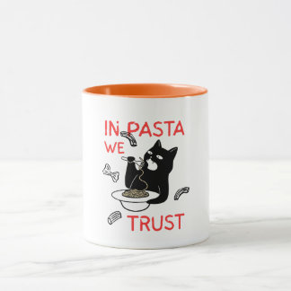 In Pasta We Trust – Funny Cat Lover Mug マグカップ