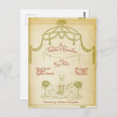 In Powder and Crinoline, Kay Nielsenのタイトルページ ポストカード (正面/裏面)