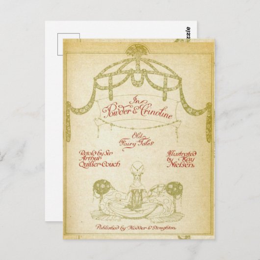 In Powder and Crinoline, Kay Nielsenのタイトルページ ポストカード (正面/裏面)