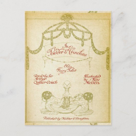 In Powder and Crinoline, Kay Nielsenのタイトルページ ポストカード (正面)