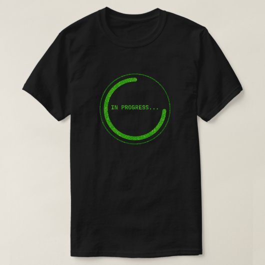 In Progress Glitter Tシャツ (デザイン正面)