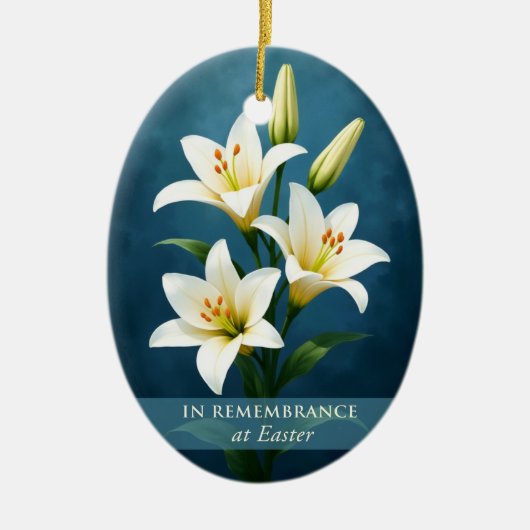 In Remembrance Easter Christian Keepsake セラミックオーナメント (正面)