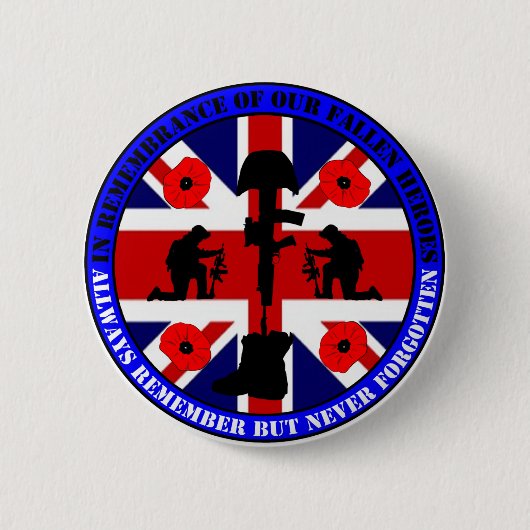 In Remembrance of our fallen UK Heroes 缶バッジ (正面)