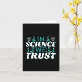 In Science We Trust引用文-先生 カード (黄色い花)