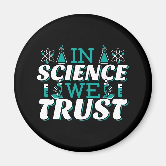 In Science We Trust引用文-先生 マグネット (正面)