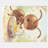 In Search of Blossom Gold.2 フリースブランケット (正面(横))