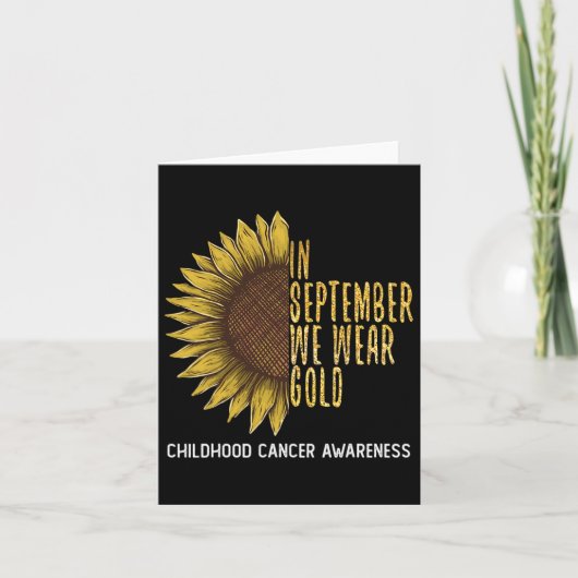 In September We Wear Gold Childhood Cancer Awarene カード (正面)