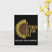 In September We Wear Gold Childhood Cancer Awarene カード (黄色い花)