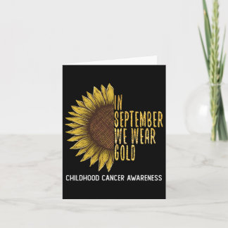 In September We Wear Gold Childhood Cancer Awarene カード