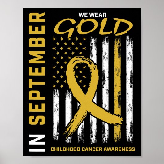 In September We Wear Gold Childhood Cancer Awarene ポスター (正面)