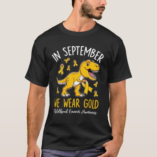 In September We Wear Gold Childhood Cancer Awarene Tシャツ (正面)