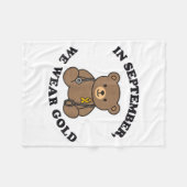 In September We Wear Gold Pediatric Nurse Childhoo フリースブランケット (正面(横))