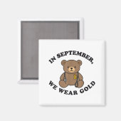 In September We Wear Gold Pediatric Nurse Childhoo マグネット (正面/裏面)