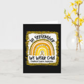 In September We Wear Gold Rainbow Childhood Cancer カード (黄色い花)
