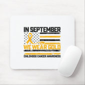 In September We Wear Gold Us Flag Childhood Cancer マウスパッド (マウス)