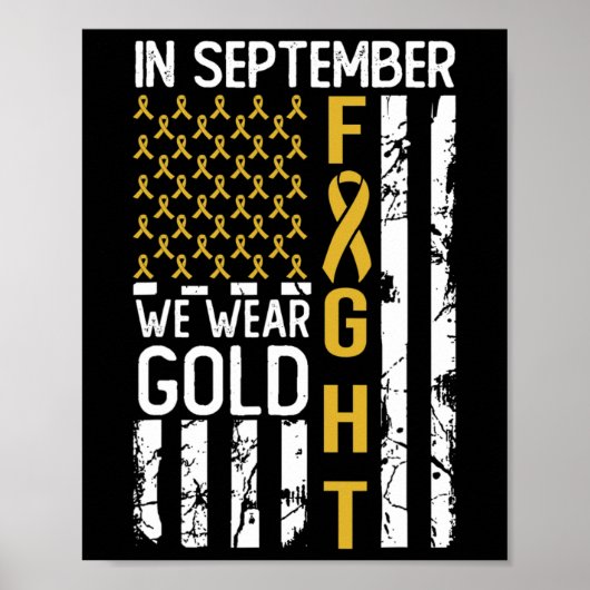 In September We Wear Gold Usa Childhood Cancer Awa ポスター (正面)