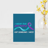 In September We Wear Teal And Purple Suicide Preve カード (黄色い花)