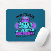 In September We Wear Teal And Purple Suicide Preve マウスパッド (マウス)