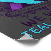 In September We Wear Teal Purple Ribbon Suicide Pr ポスター (角)