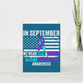 In September Wear Teal Purple Suicide Prevention A カード (正面)