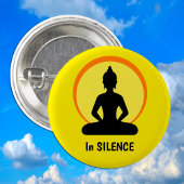 In SILENCE Meditation & Buddha (Vipassana) 缶バッジ