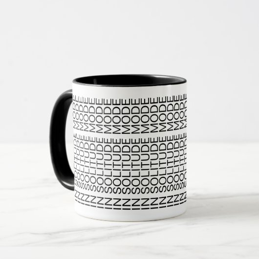 In Solitude Mode Hidden Message Introvert Mug マグカップ (正面左)