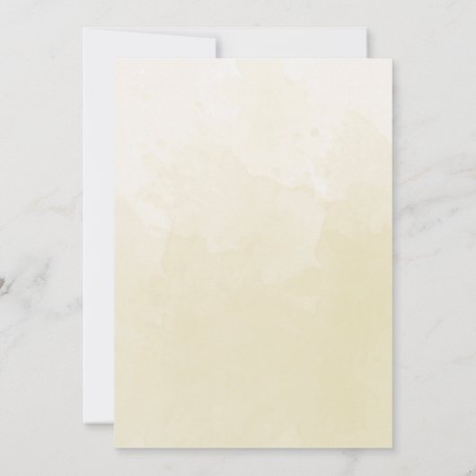 In Spanish, Champagne Elegant Monogram Wedding  招待状 (裏面)