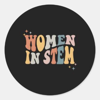 In Stem Steminist Science Female Engineer Tech ラウンドシール