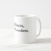 In Stillness Strength Awakens” Inspirational Gift コーヒーマグカップ (正面右)