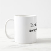 In Stillness Strength Awakens” Inspirational Gift コーヒーマグカップ (左)