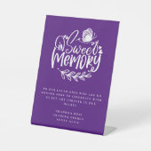In Sweet Memory Script Memorial 結婚's Purple 台座サイン (正面)
