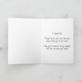 In Sympathy | Grief and Loss Poem | Angel カード (内部)