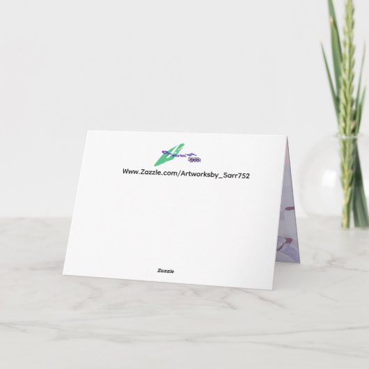 In Sympathy : Pink Roses within a Winters Frost . カード (裏面)