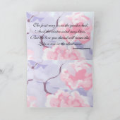 In Sympathy : Pink Roses within a Winters Frost . カード (内部)