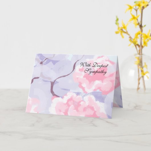 In Sympathy : Pink Roses within a Winters Frost . カード (黄色い花)