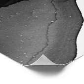 「In Synch」白黒抽象芸術枠のウォールアート ポスター (角)