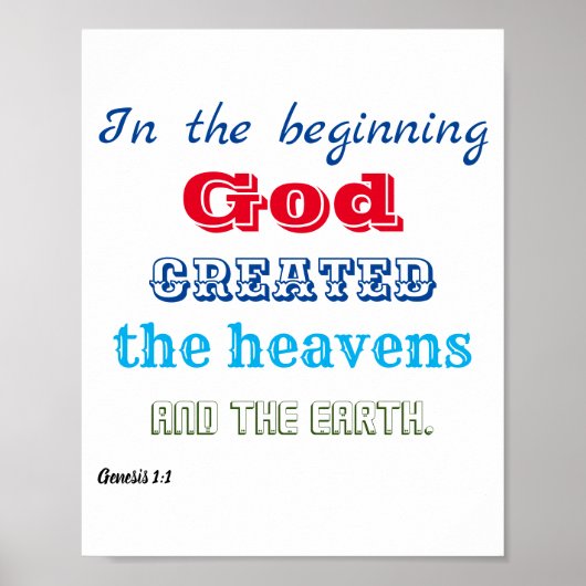 In the Beginning God Created ポスター (正面)