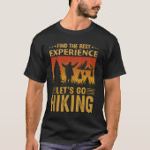 In the Best Experience Let Go Hiking Retro Tee Tシャツ (正面)