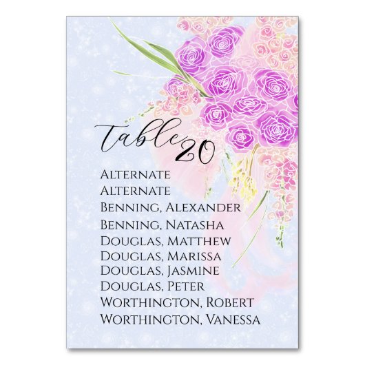 In The Blue Sweet Pink bow Bouquet  テーブルナンバー (正面)