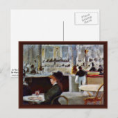 In The Cafe By Manet Edouard ポストカード (正面/裏面)
