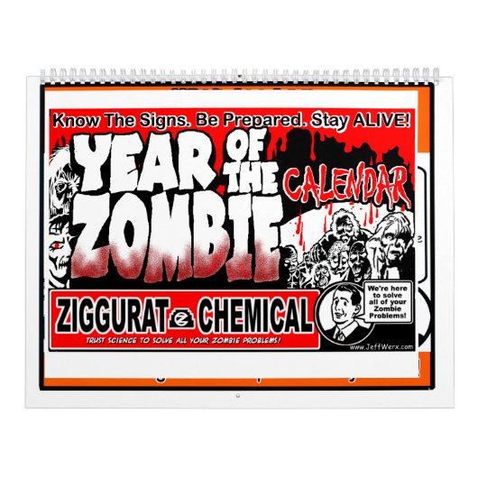 IN THE EVENT OF A ZOMBIE ATTACK Calendar カレンダー (カバー)