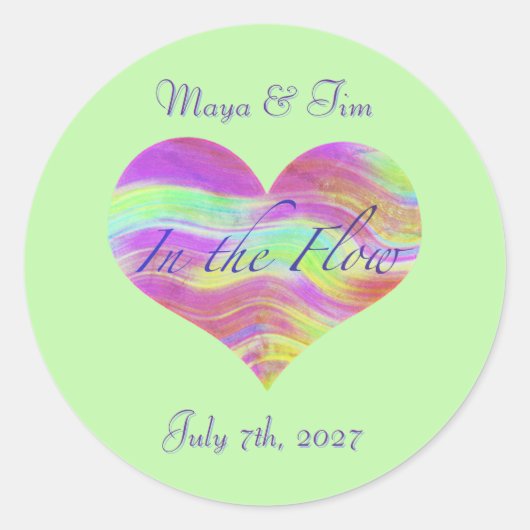 In the Flow of Love Sticker ラウンドシール (正面)