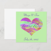 In the Flow of Love Sticker 招待状 (正面/裏面)