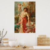 In the Flower Garden by Hans Zatzka – ポスター (キッチン)