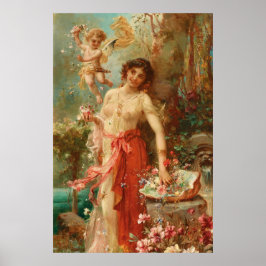 In the Flower Garden by Hans Zatzka – ポスター