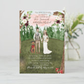 In The Forest結婚式招待状と犬 招待状 (スタンド正面)