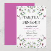 In the Garden - 結婚式のお知らせ セーブザデート (正面/裏面)