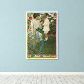 In the Garden by Jessie Willcox Smith キャンバスプリント (インサイチュ (ウッドフロア))