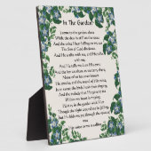 In The Garden Hymn Flowers Floral Plaque フォトプラーク (側面)