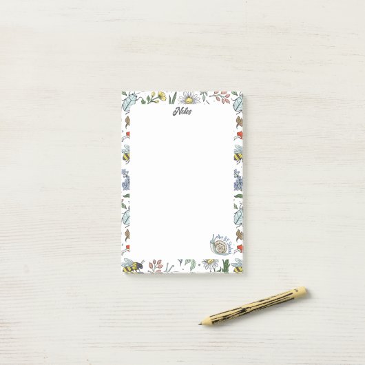 In the Garden Notepad ポストイット (デスク上)